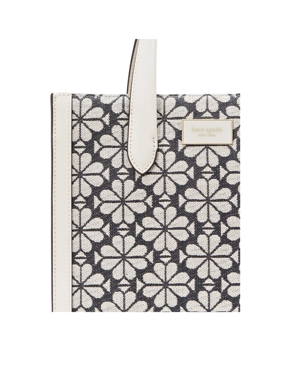 gambar-detail-Kate-Spade-Flower-Jacquard-Manhattan-Small-Tote-Charcoal-Grey-Multi