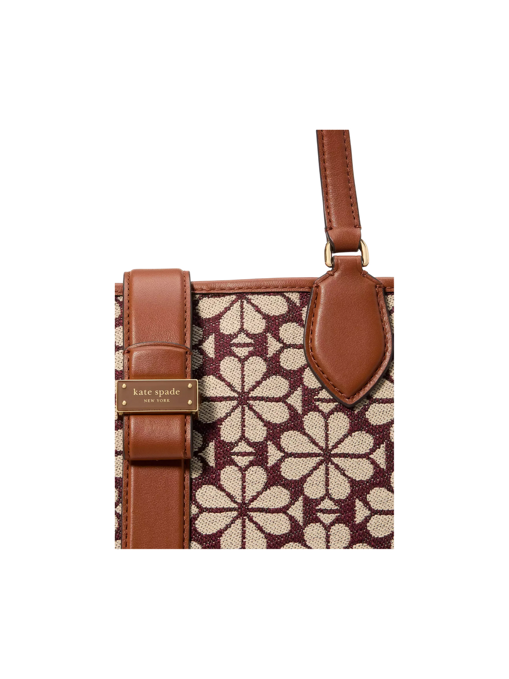 gambar-detail-Kate-Spade-Spade-Flower-Jacquard-Medium-Open-Tote-Burgundy-Multi