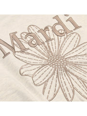 Mardi Mercredi Sweatshirt Flowermardi Needlework Oatmeal Taupe