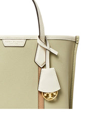 Tory Burch Perry Colorblock Triple Compartment Small Tote Bag Olive Sprig