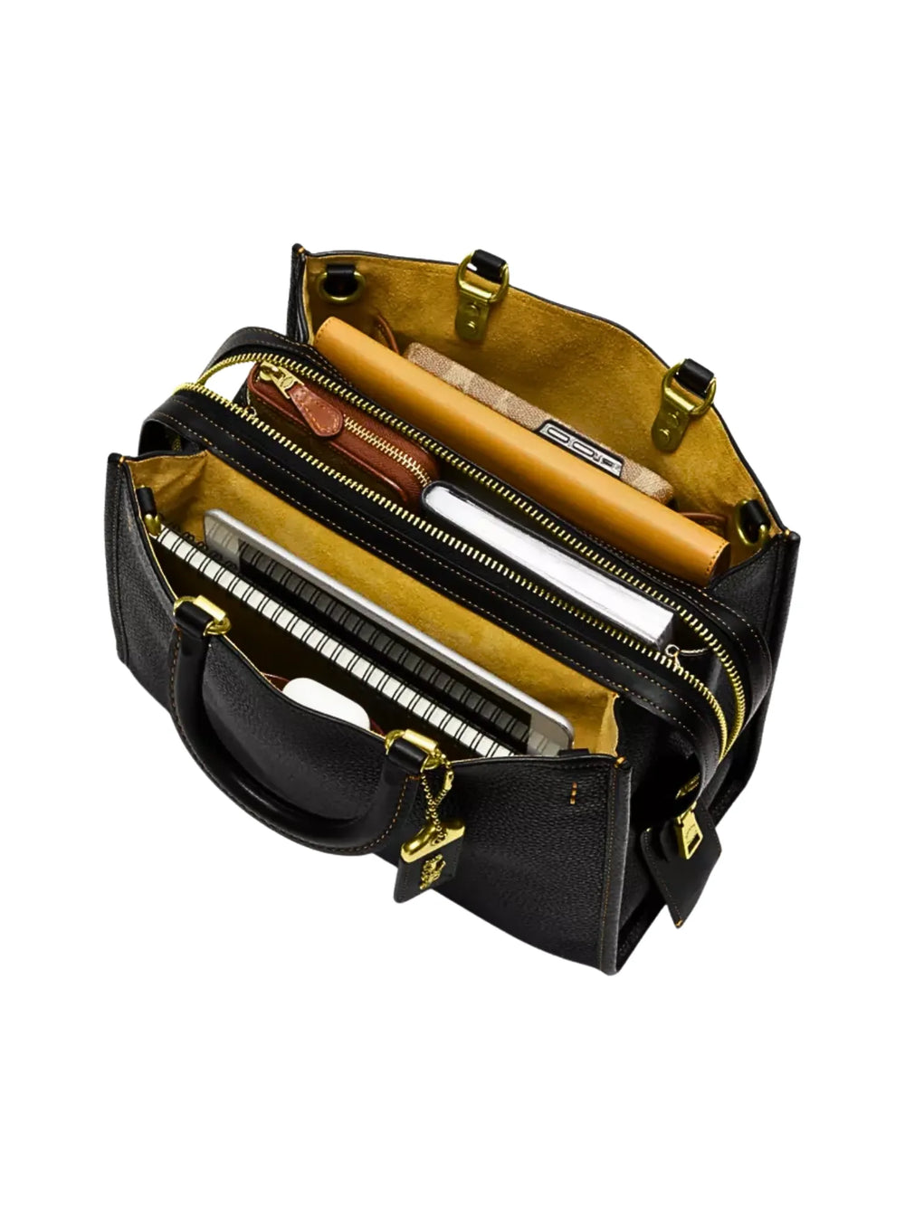 gambar-isi-Coach-Rogue-Bag-25-In-Pebble-Leather-Black