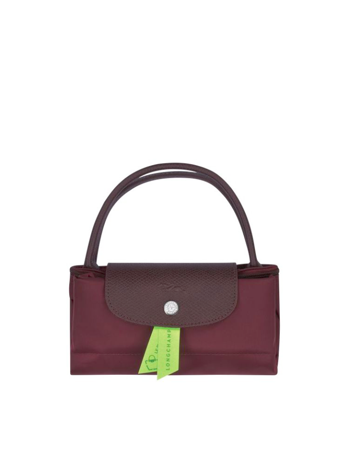 gambar-lipat-Longchamp-Le-Pliage-Green-Small-Top-Handle-Bag-Bordeaux