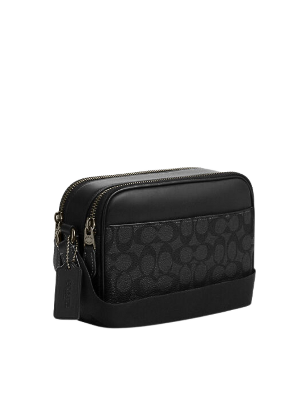 gambar-samping-Coach-Graham-Crossbody-Bag-In-Signature-Canvas-Charcoal-Black