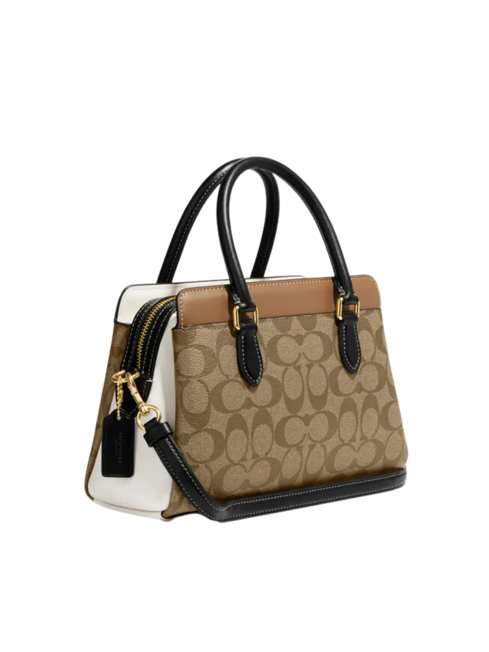 gambar-samping-Coach-Signature-Mini-Darcie-Carryall-Crossbody-Bag-Khaki-MultiWEBP