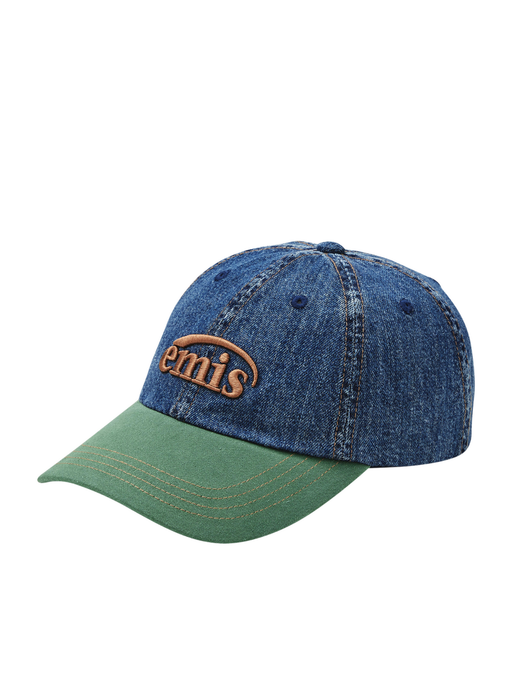 gambar-samping-Emis-Washed-Denim-Ball-Cap-Blue-Green