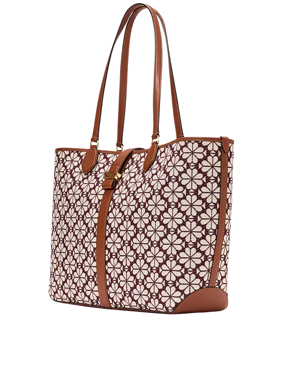 gambar-samping-Kate-Spade-Flower-Jacquard-Large-Open-Tote-Burgundy-Multi