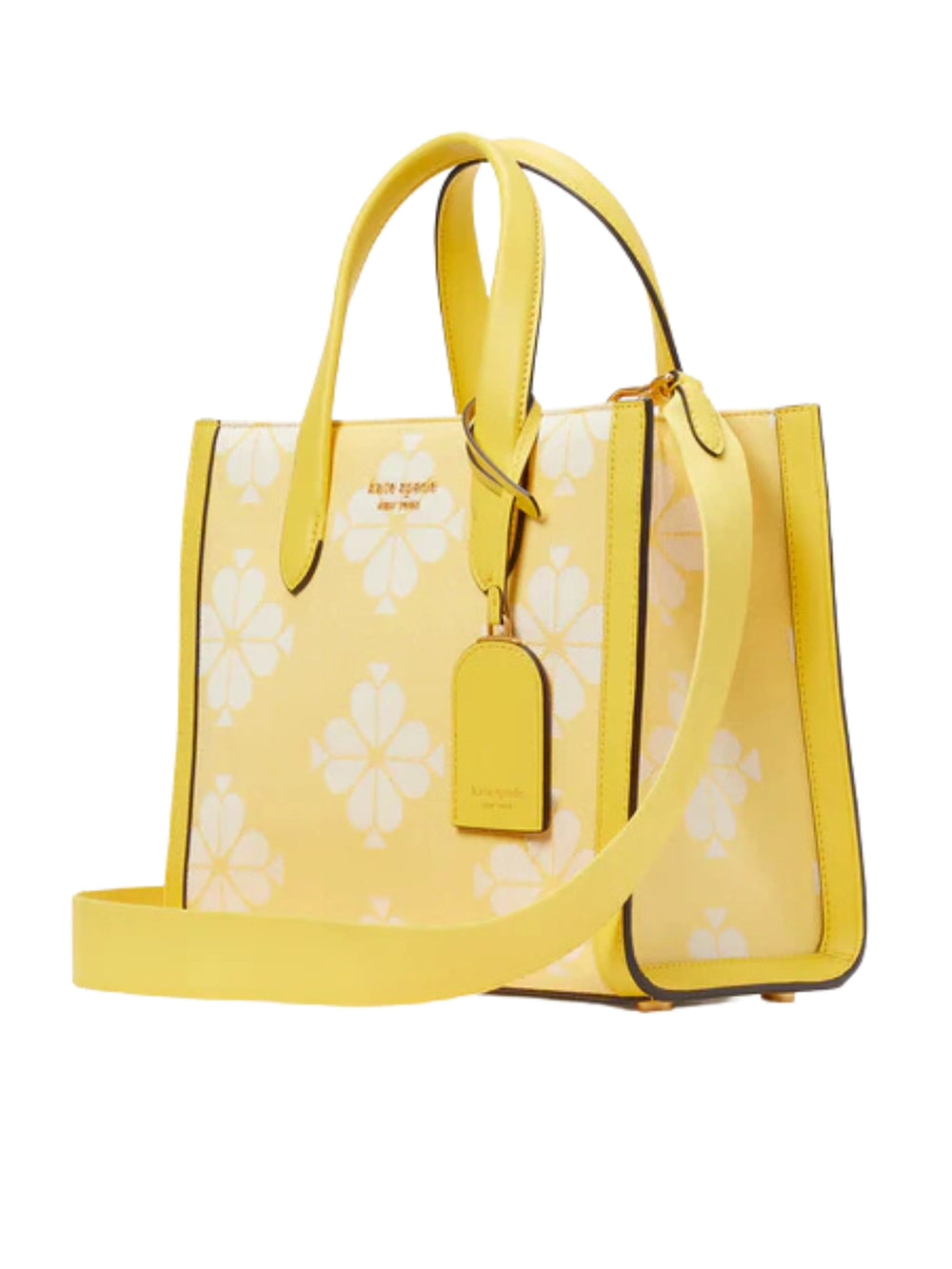 gambar-samping-Kate-Spade-Flower-Jaqcuard-Two-Tone-Canvas-Manhattan-Small-Tote-Dandelion