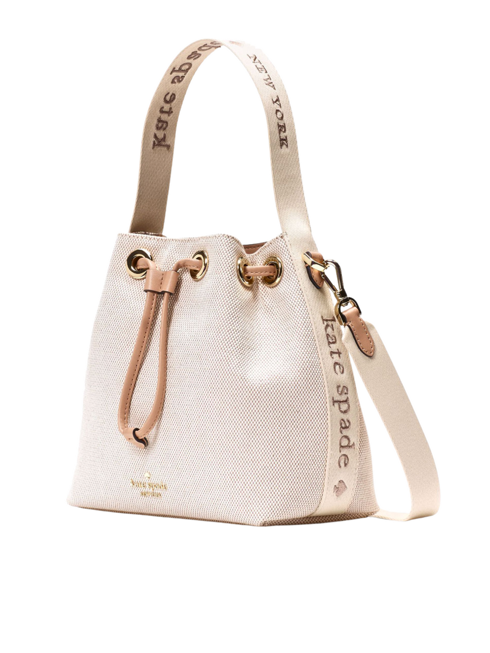 gambar-samping-Kate-Spade-Kip-Canvas-Bucket-Bag-Light-Fawn-Multi