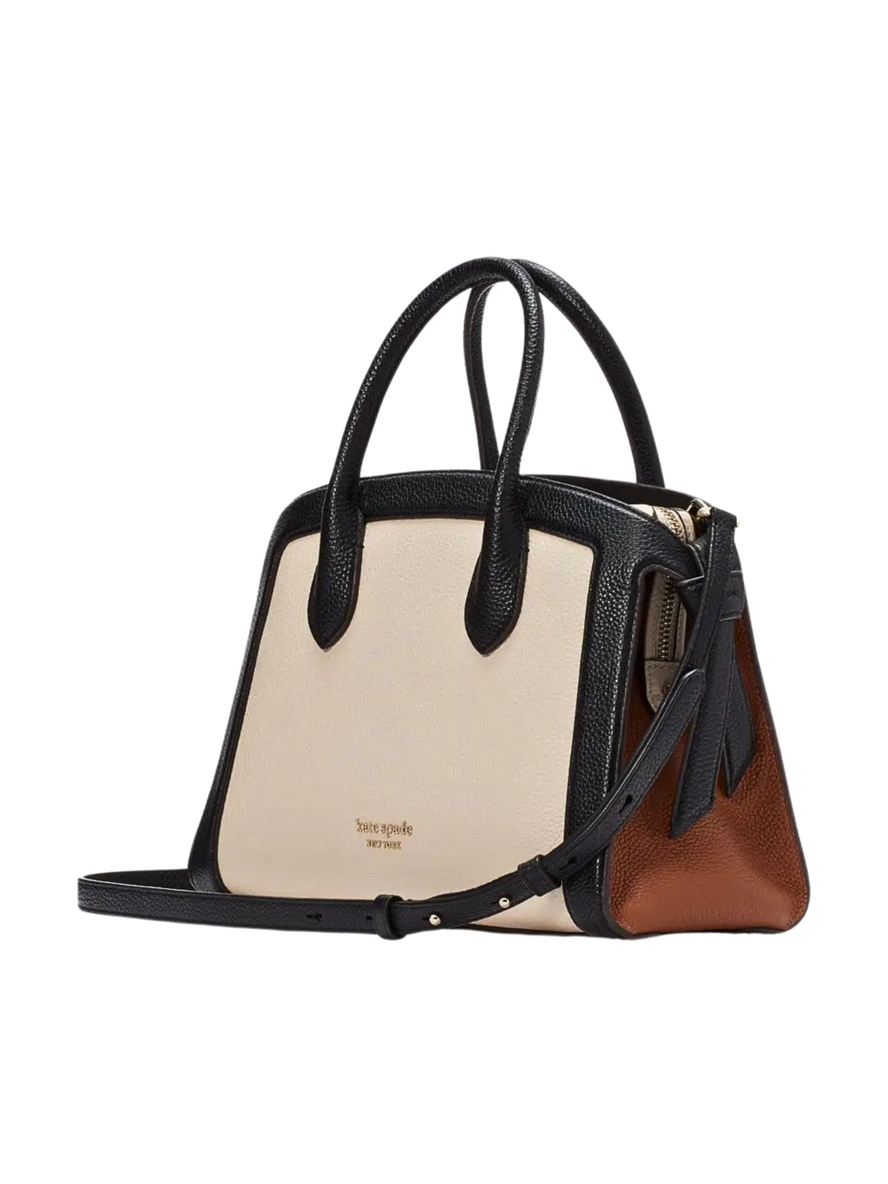 gambar-samping-Kate-Spade-Knott-Colorblocked-Medium-Zip-Top-Satchel-Milk-Glass-Multi