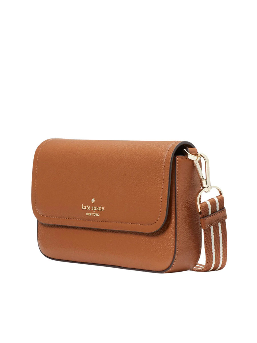 Kate Spade Rosie Small Flap Leather Crossbody Bag Warm Ginger Balilene