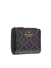 gambar-samping-Kate-Spade-Signature-Spade-Flower-Small-L-Zip-Wallet-Black