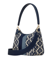gambar-samping-Kate- Spade -Sam- Spade-Flower- Jacquard -Small -Convertible -Shoulder- Bag- Blue- Multi