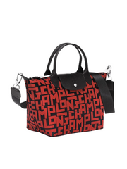 gambar-samping-Longchamp-Le-Pliage-LGP-Small-Top-Handle-Black-Red