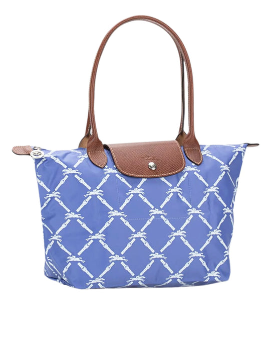 gambar-samping-Longchamp-Le-Pliage-Medium-Lattice-Logo-Horse-Print-LavandeWEBP