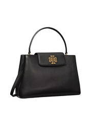 gambar-samping-Tory-Burch-Britten-Small-Satchel-Black