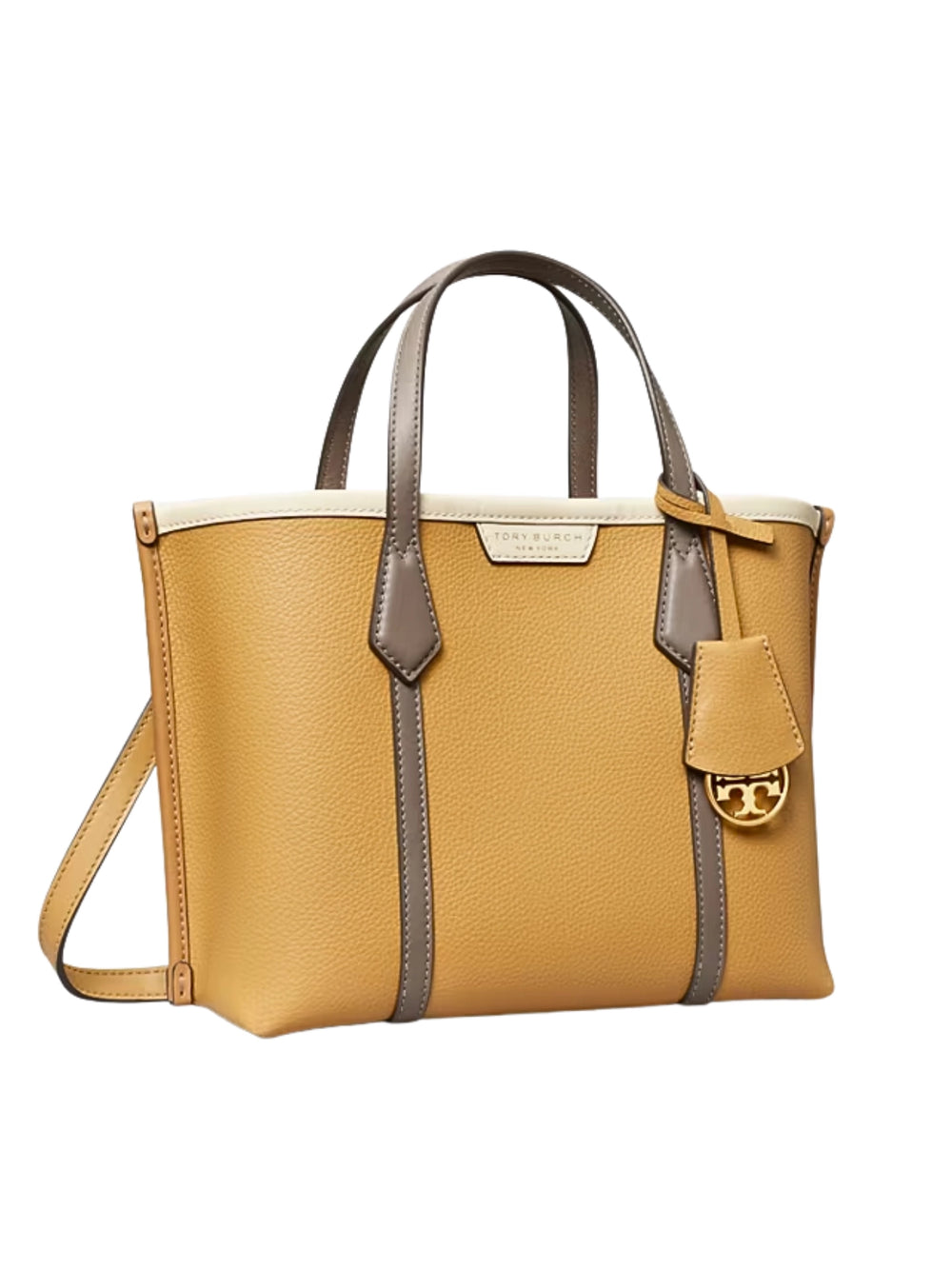 gambar-samping-Tory-Burch-Perry-Small-Colorblock-Triple-Compartment-Tote-Ginger-Shortbread-Multi
