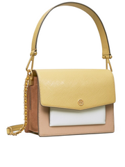 gambar-samping-Tory-Burch-Robinson-Color-block-Convertible-Shoulder-Bag-In-Beeswax-Multi