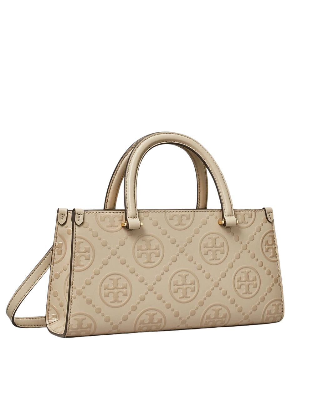 gambar-samping-Tory-Burch-T-Monogram-Embossed-Small-Rectangular-Tote-Bag-Fresh-Clay