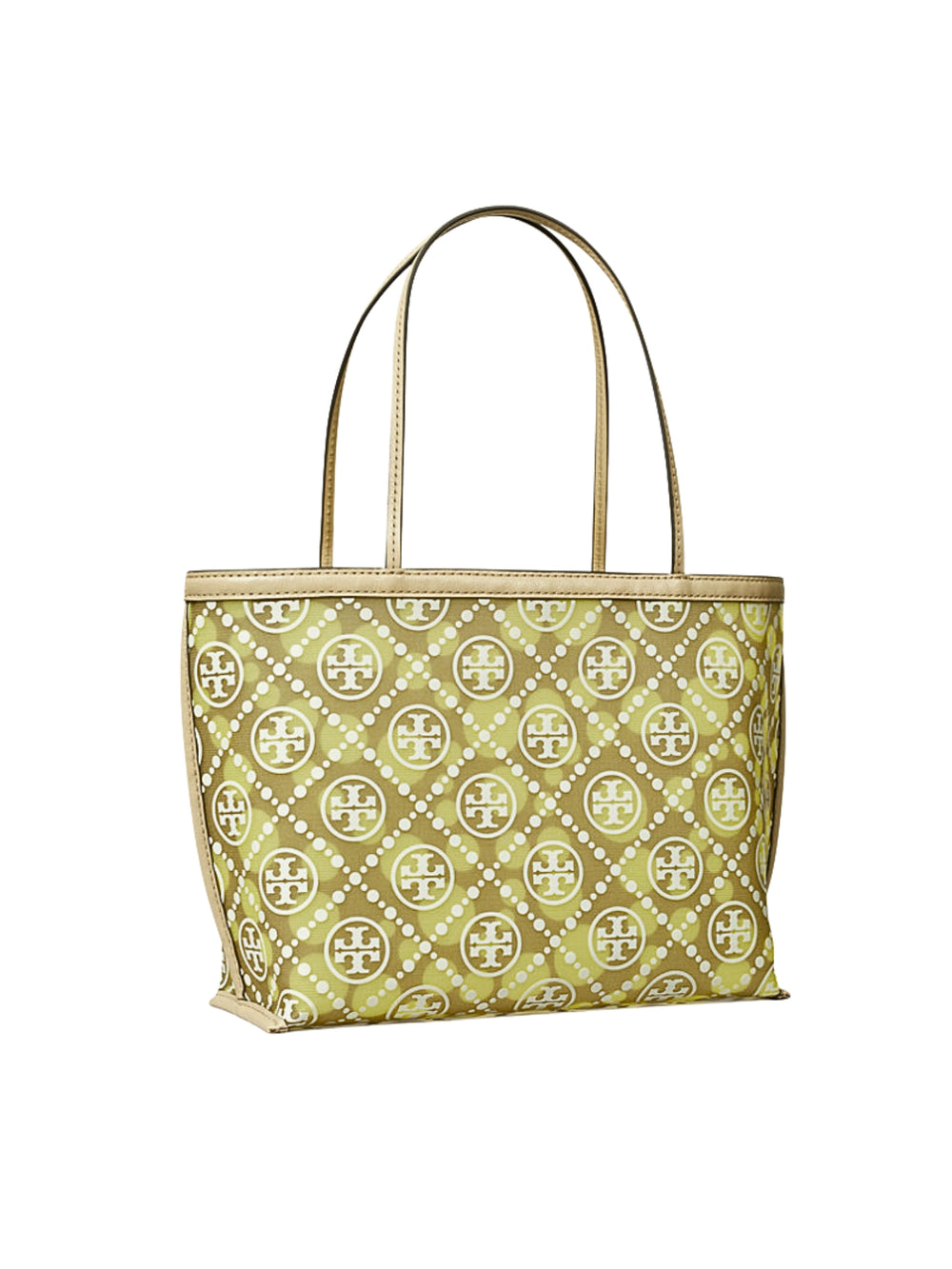 gambar-samping-Tory-Burch-T-Monogram-Mesh-Dot-Tote-Bag-Neutral-Honeydew