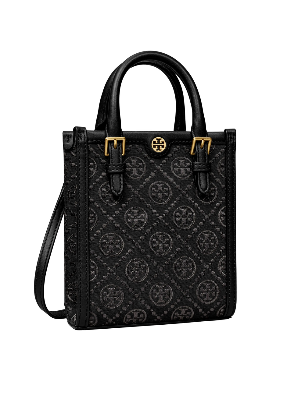 gambar-samping-Tory-Burch-T-Monogram-Mini-Tote-Black