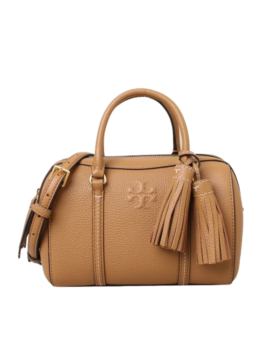 Tory Burch Thea Mini Leather Satchel Crossbody In Tiramisu