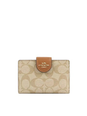 gambar_depan_Coach_Medium_Corner_Zip_Wallet_In_Signature_Light_Khaki