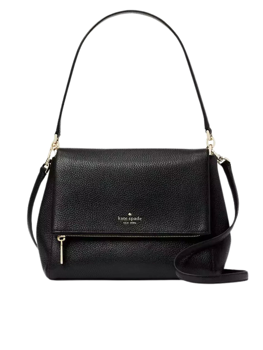 gambar_depan_Kate_Spade_Leila_Medium_Flap_Shoulder_Bag_Black