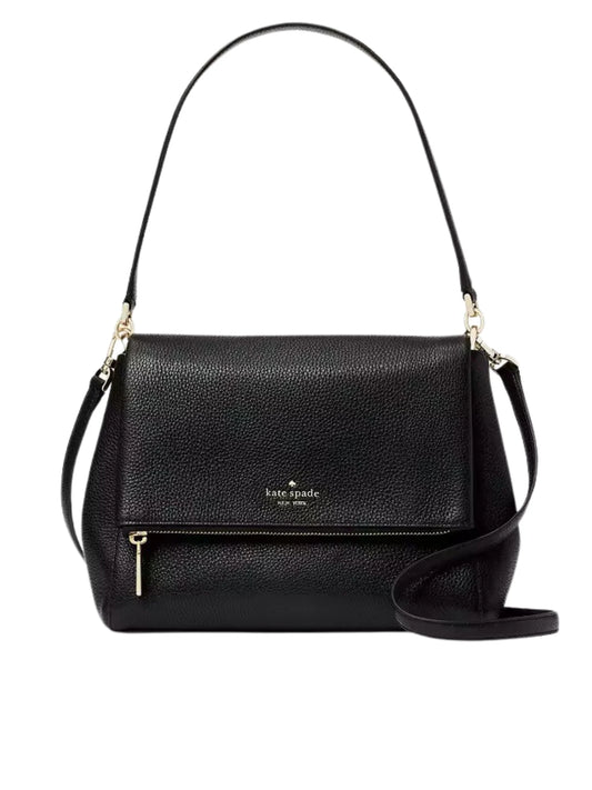 gambar_depan_Kate_Spade_Leila_Medium_Flap_Shoulder_Bag_Black