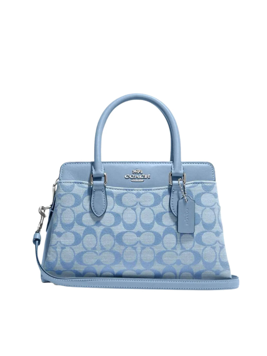 Coach Mini Darcie Carryall In Signature Chambray Cornflower Multi