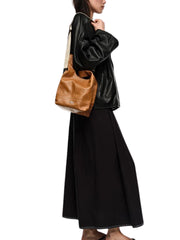 on-model-1-BYL-Medium-Toffee-Leather-Paper-Bag-261BBAJ2M-10603