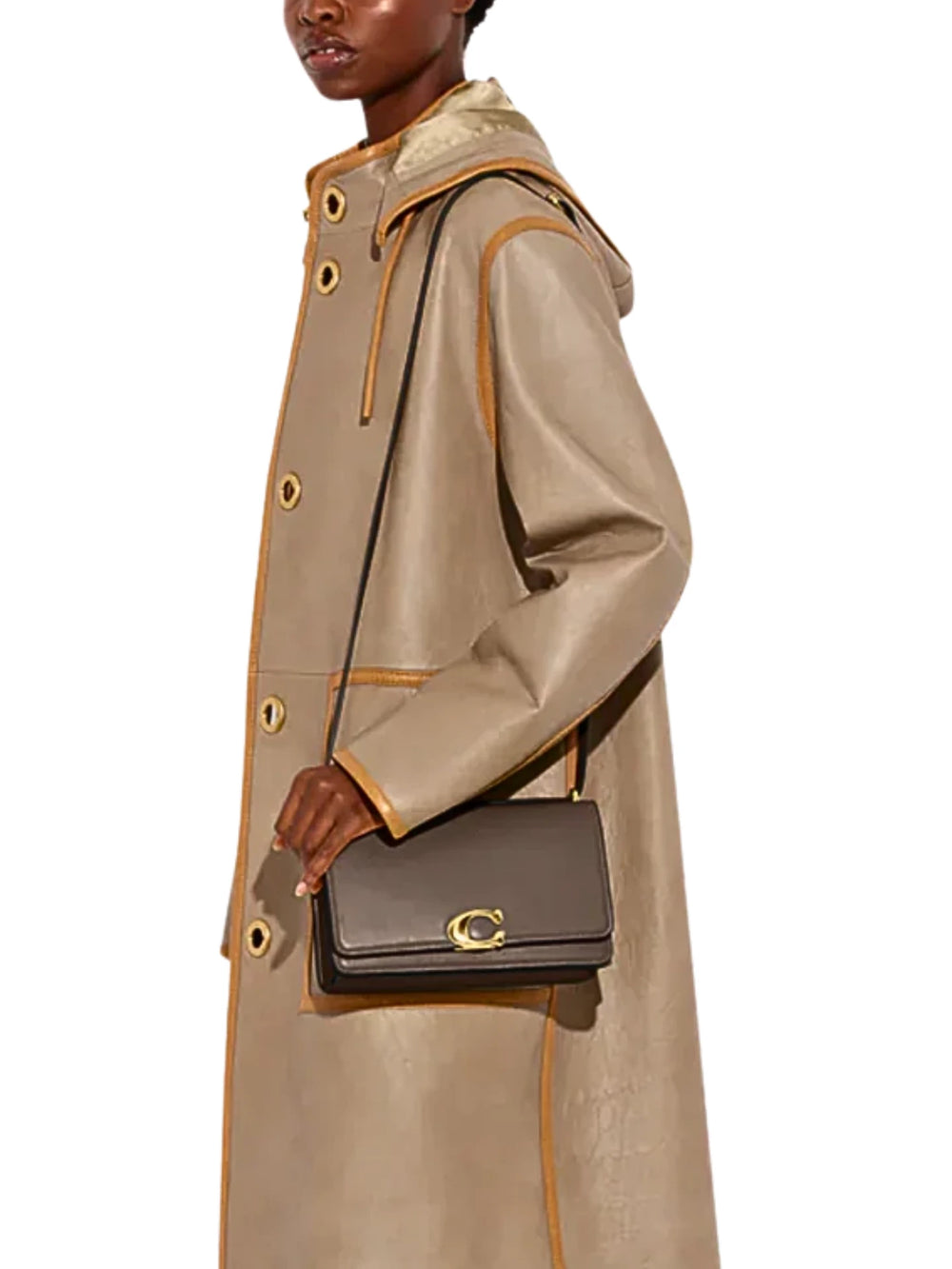 on-model-1-Coach-Bandit-Shoulder-Bag-Dark-Stone