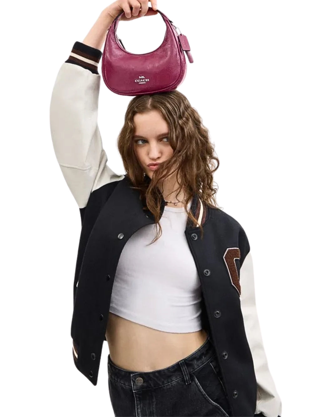 on-model-1-Coach-Carmen-Mini-Crossbody-Bag-Crinkled-Pink