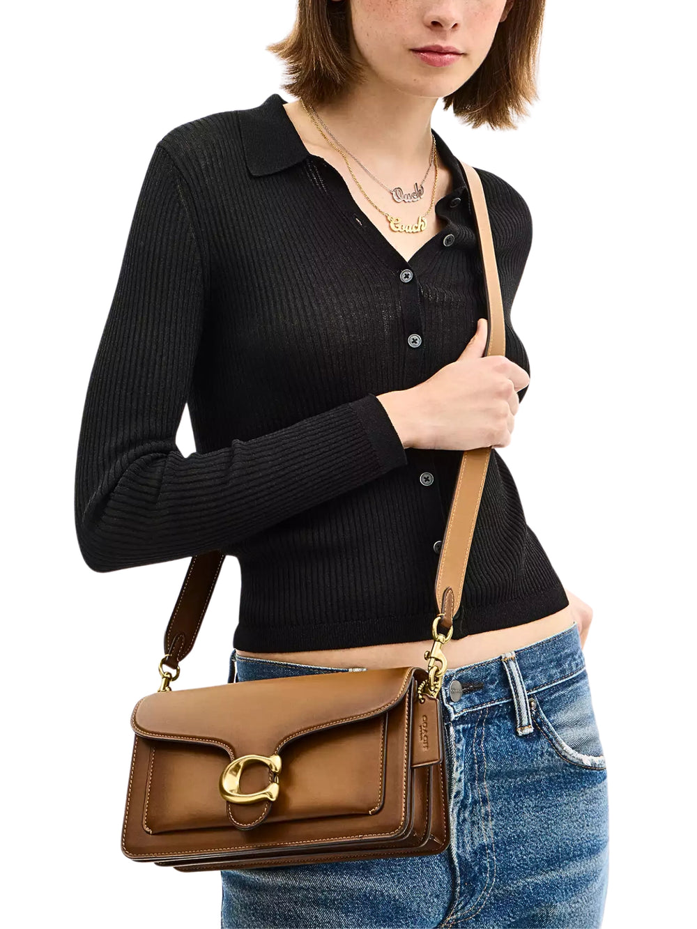 on-model-1-Coach-Tabby-Shoulder-Bag-26-Honey-Brown
