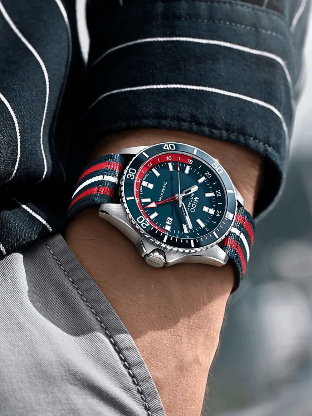 on-model-1-Mido-Ocean-Star-GMT-Blue-Red-Special-Edition-Men-s-Watch