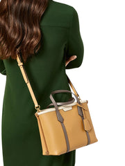 on-model-1-Tory-Burch-Perry-Small-Colorblock-Triple-Compartment-Tote-Ginger-Shortbread-Multi