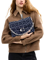 on-model-2-Coach-Chain-Tabby-Shoulder-Bag-30-In-Signature-Denim-Deep-Blue-Multi