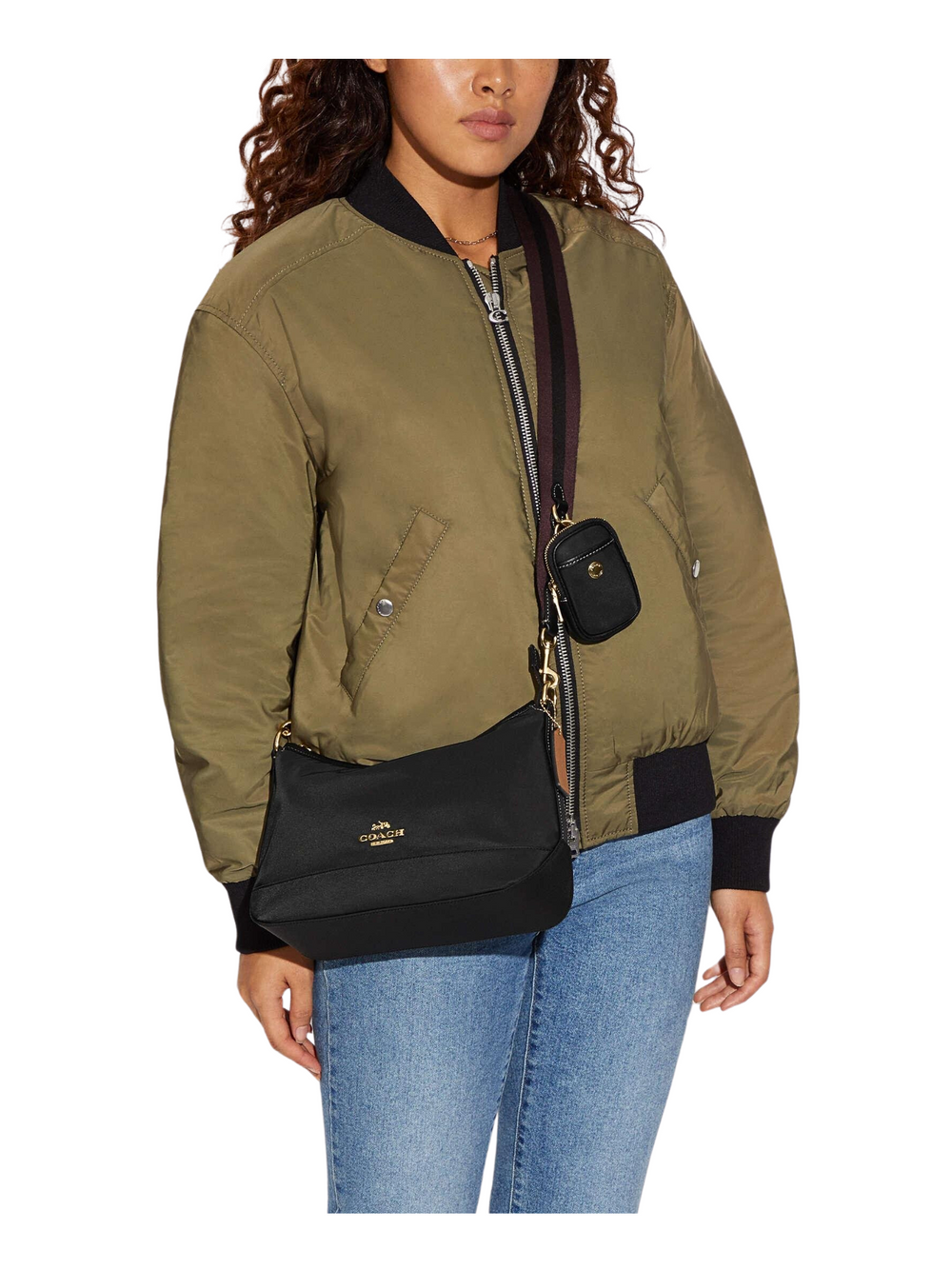 on-model-2-Coach-Ellis-Nylon-Shoulde-Bag-Black