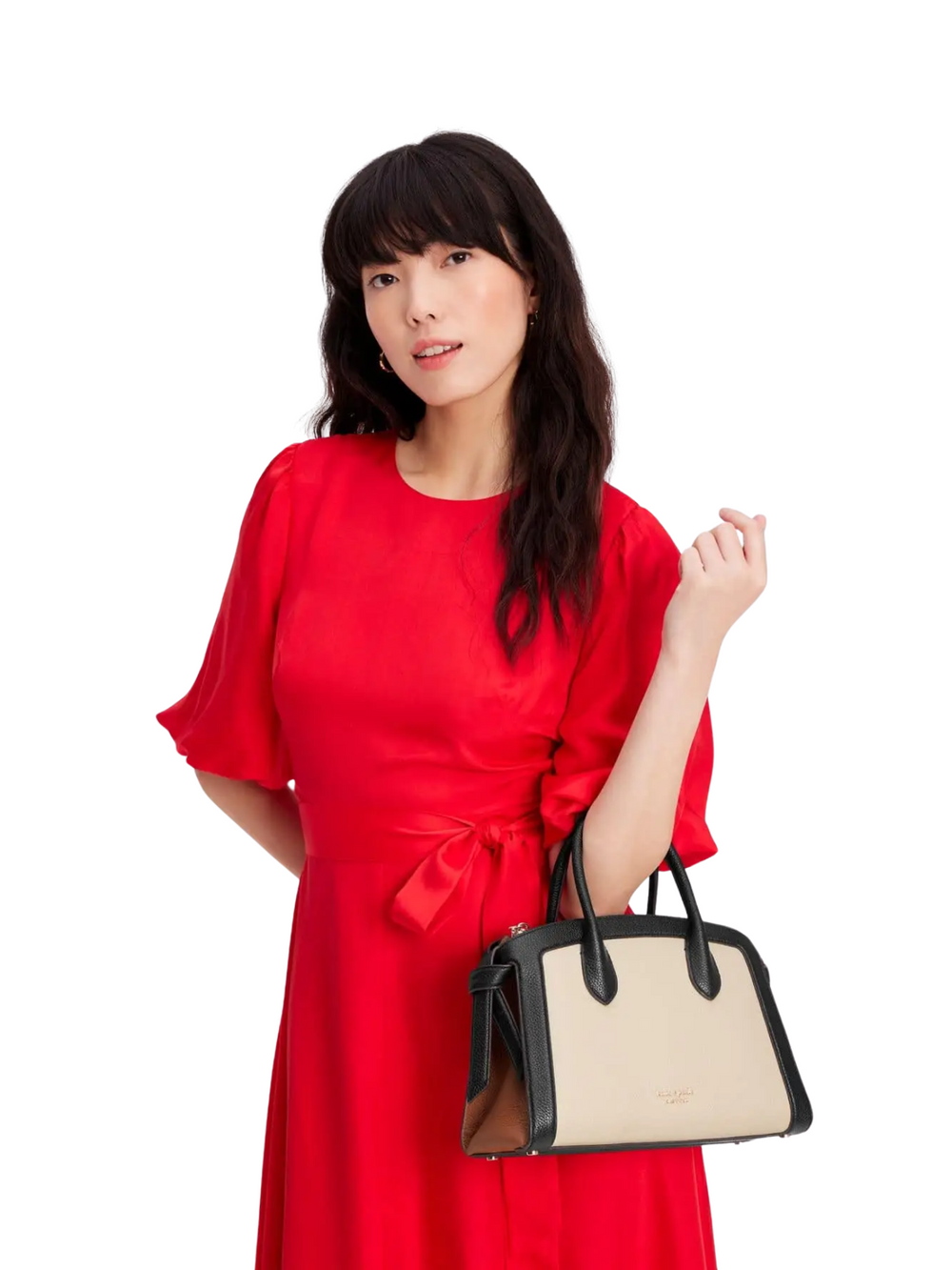 on-model-2-Kate-Spade-Knott-Colorblocked-Medium-Zip-Top-Satchel-Milk-Glass-Multi