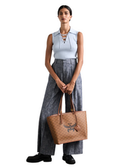 on-model-2-MCM-Medium-Himmel-Shopper-Bag-Lauretos-Leather-Cognag