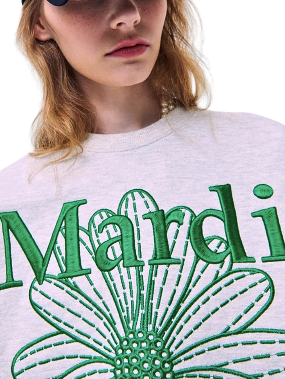 on-model-2-Mardi-Mercredi-Sweatshirt-Flowermardi-Needlework-Oatmeal-Green