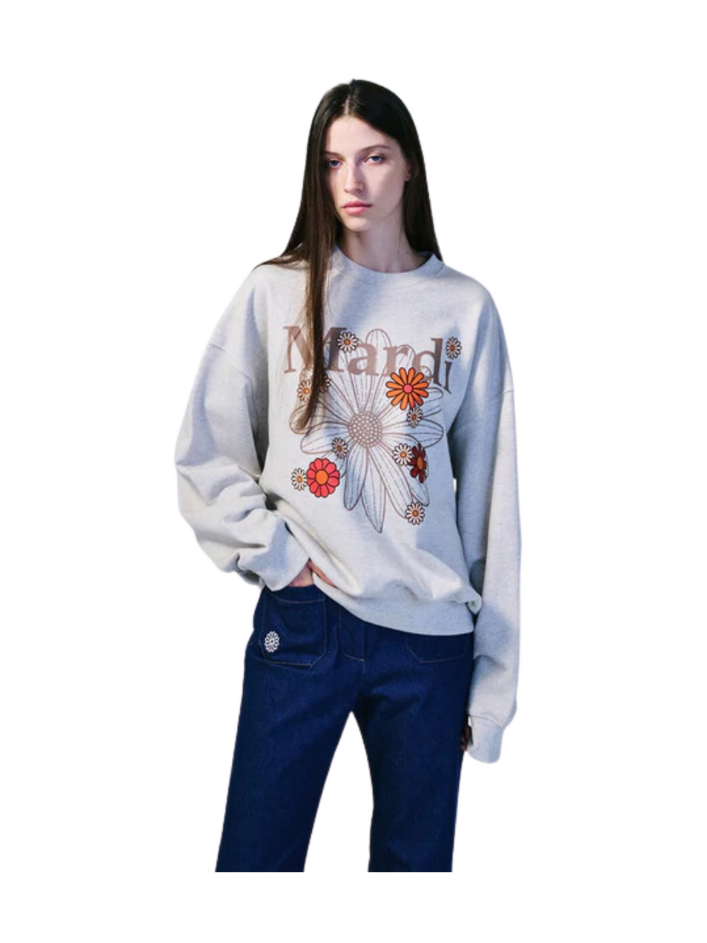 on-model-3-Mardi-Mercredi-Sweatshirt-Flowermardi-Blossom-Oatmeal-Taupe