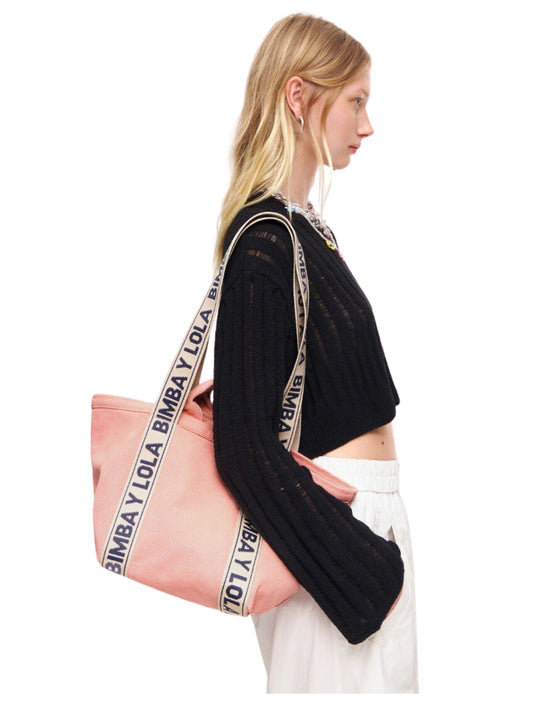 on-model-BYL-Small-Canvas-Shopper-Bag-Pink_4