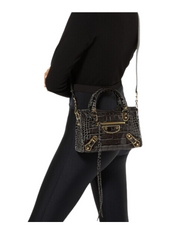 on-model-Balenciaga-Mettalic-Mini-City-Edge-Croco-Black-Ghw