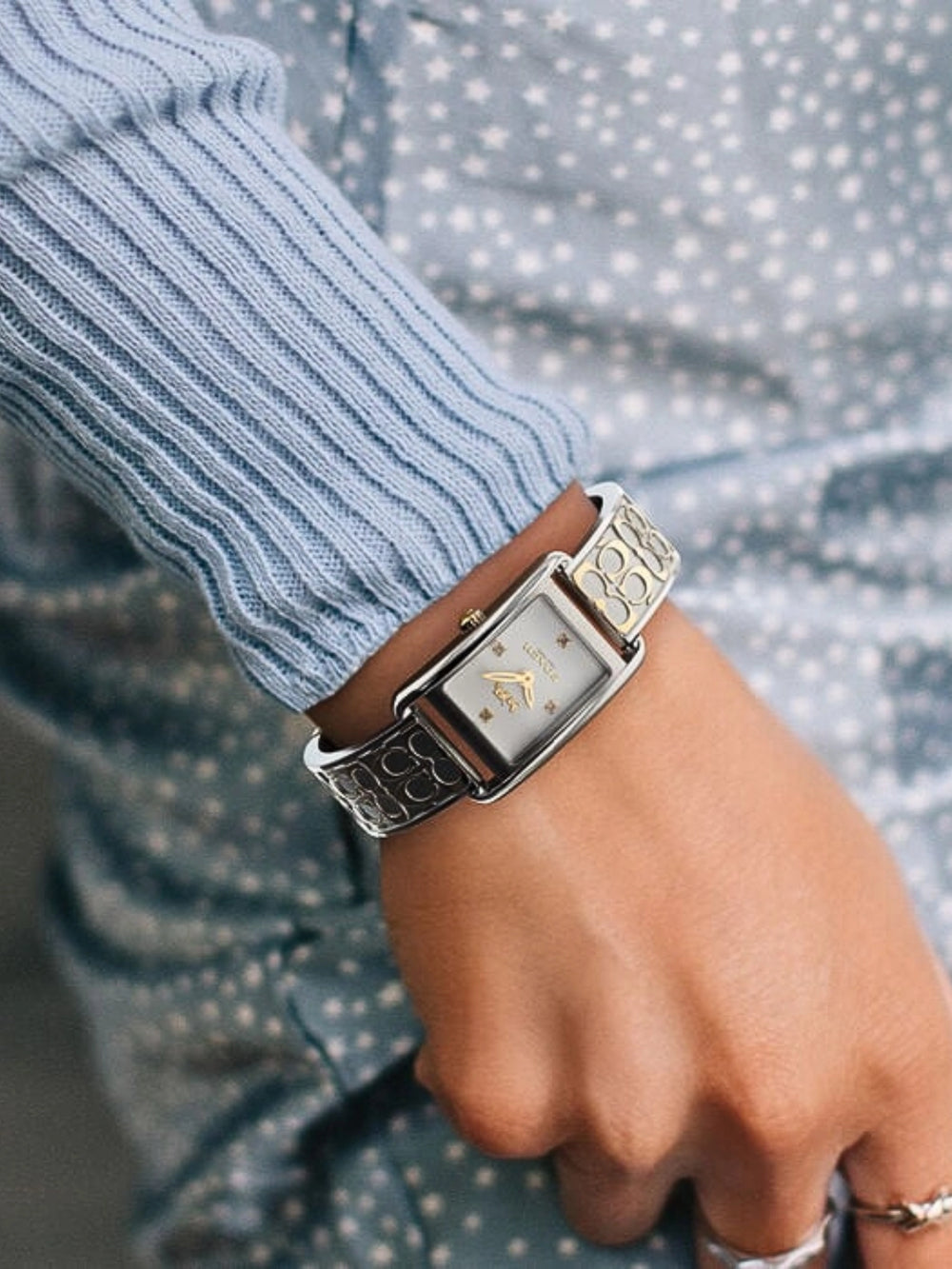 on-model-Coach-Allie-Two-Tone-Stainless-Steel-Silver-Gold-Watch