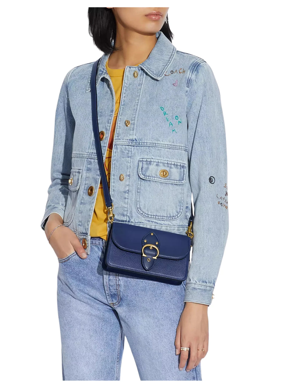 on-model-Coach-Beat-Crossbody-Clutch-Pebble-Glovetanned-Leather-Blue