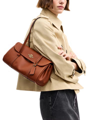 on-model-Coach-Bridget-Flap-Shoulder-Bag-Tan