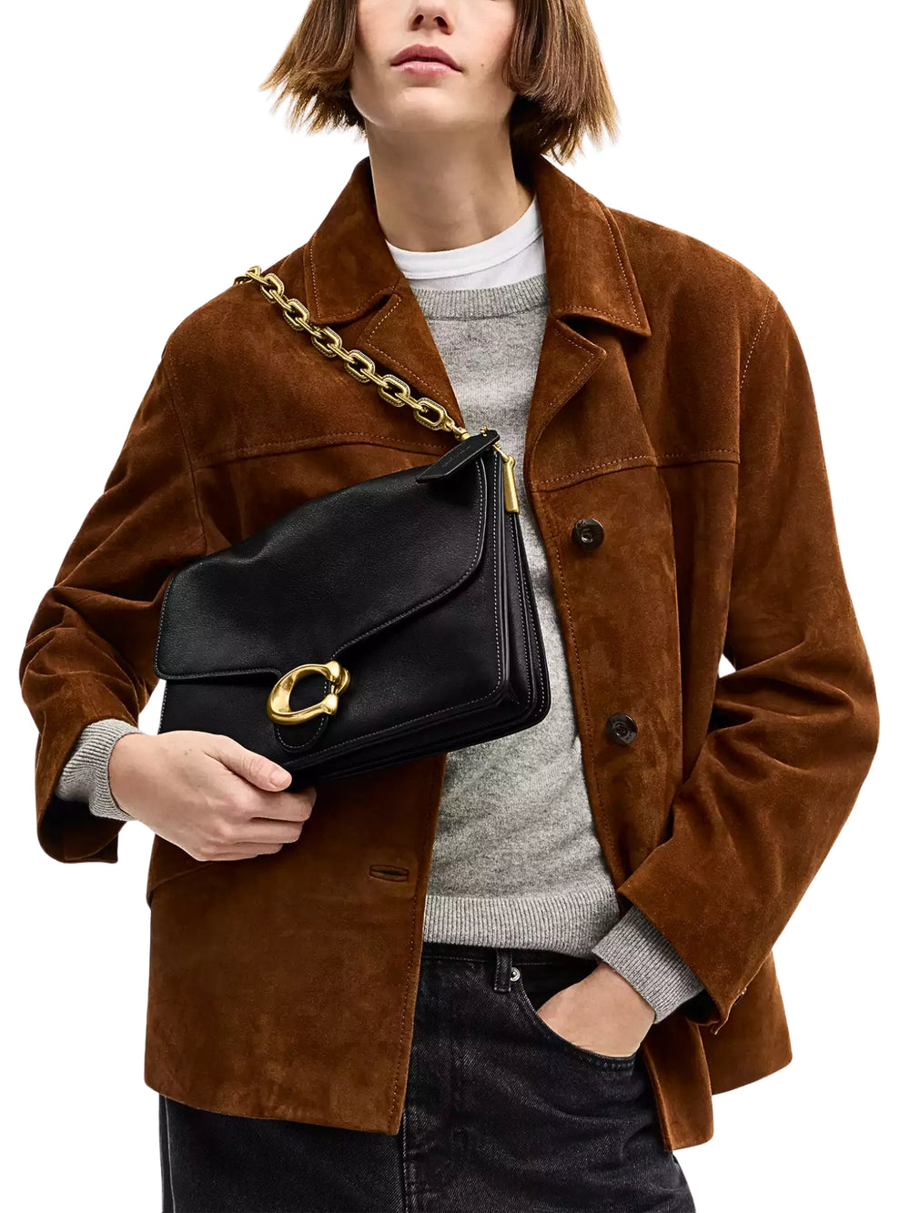 on-model-Coach-Chain-Tabby-Shoulder-Bag-30-Black