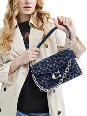 on-model-Coach-Chain-Tabby-Shoulder-Bag-In-Signature-Denim-Deep-Blue-Multi