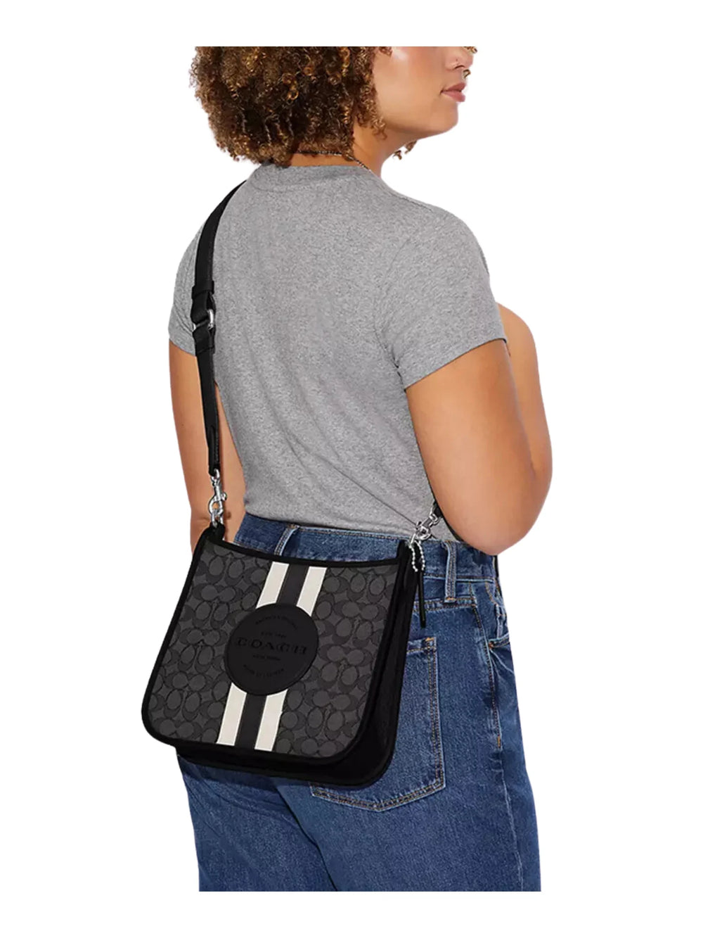 on-model-Coach-Dempsey-File-Bag-In-Signature-Jacquard-With-Stripe-And-Coach-Patch-Smoke-BlackWEBP