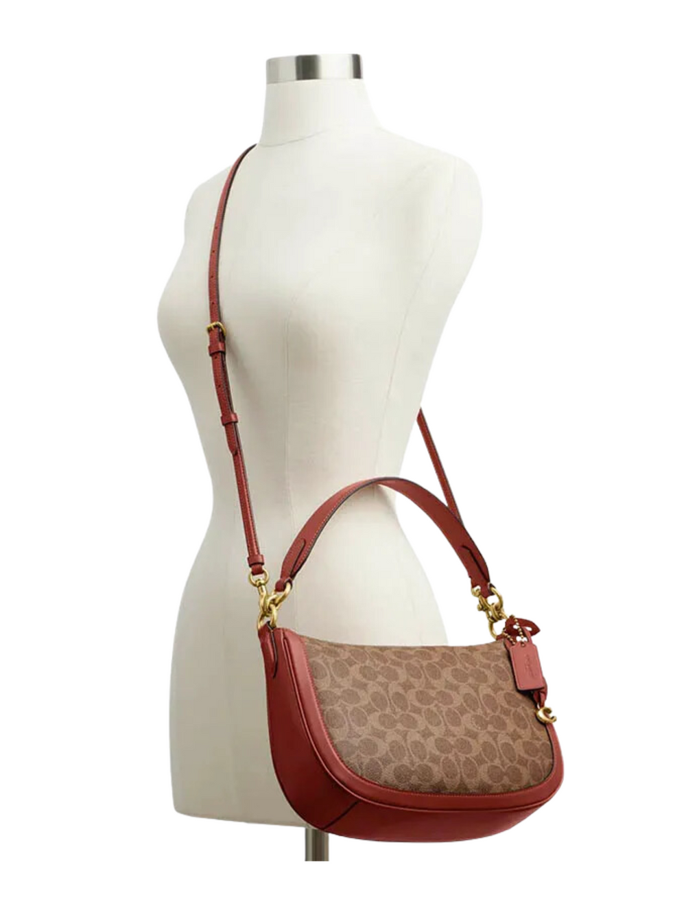 on-model-Coach-Eksklusif-Nordstrom-Signature-Coated-Canvas-Sutton-Crossbody-Bag-Tan-Rust